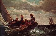 Winslow Homer Wind sail USA oil painting artist